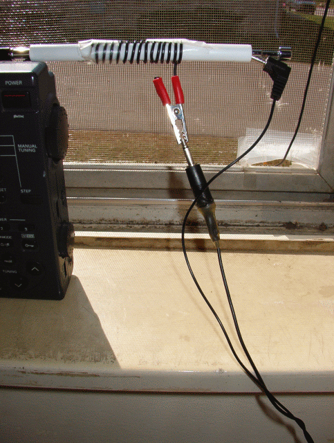 I use an indoor wind up antenna you usually get with a radio, 